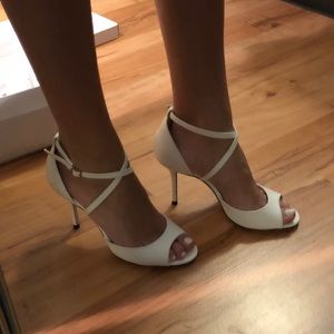 Jimmy Choo Esmy Embossed Leather Heel